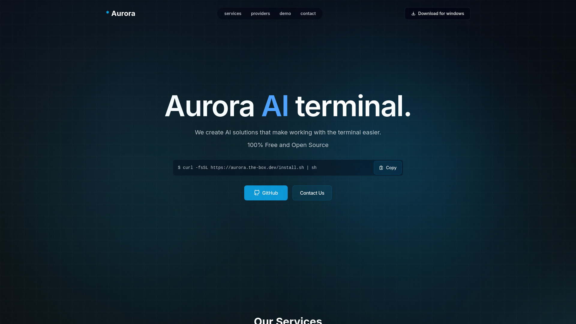 Aurora Terminal Agent screenshot