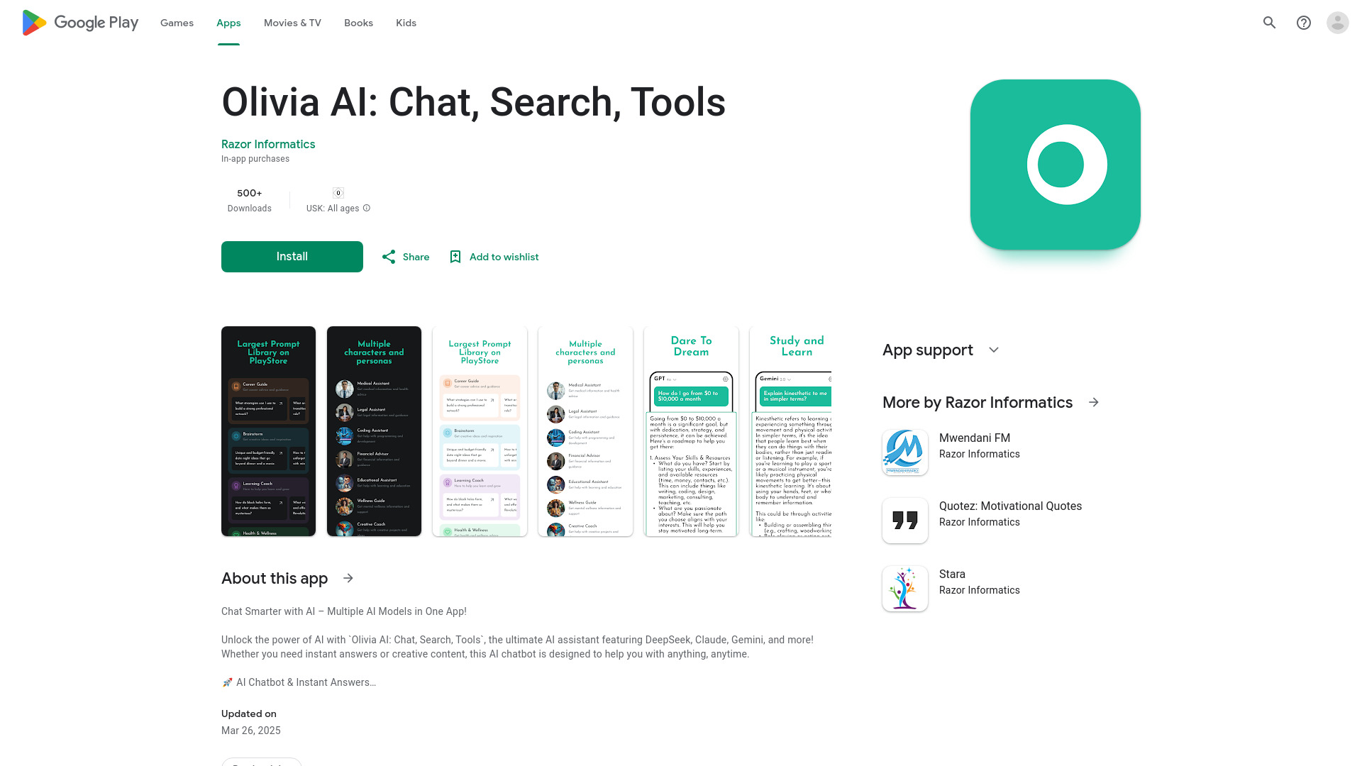Olivia AI: Chat, Search, Tools