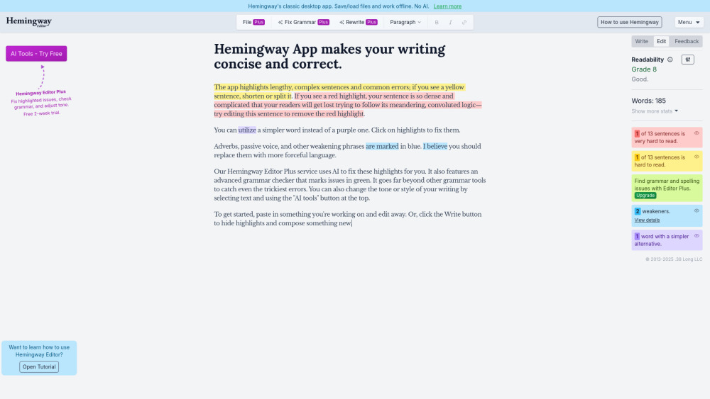 Hemingway Editor