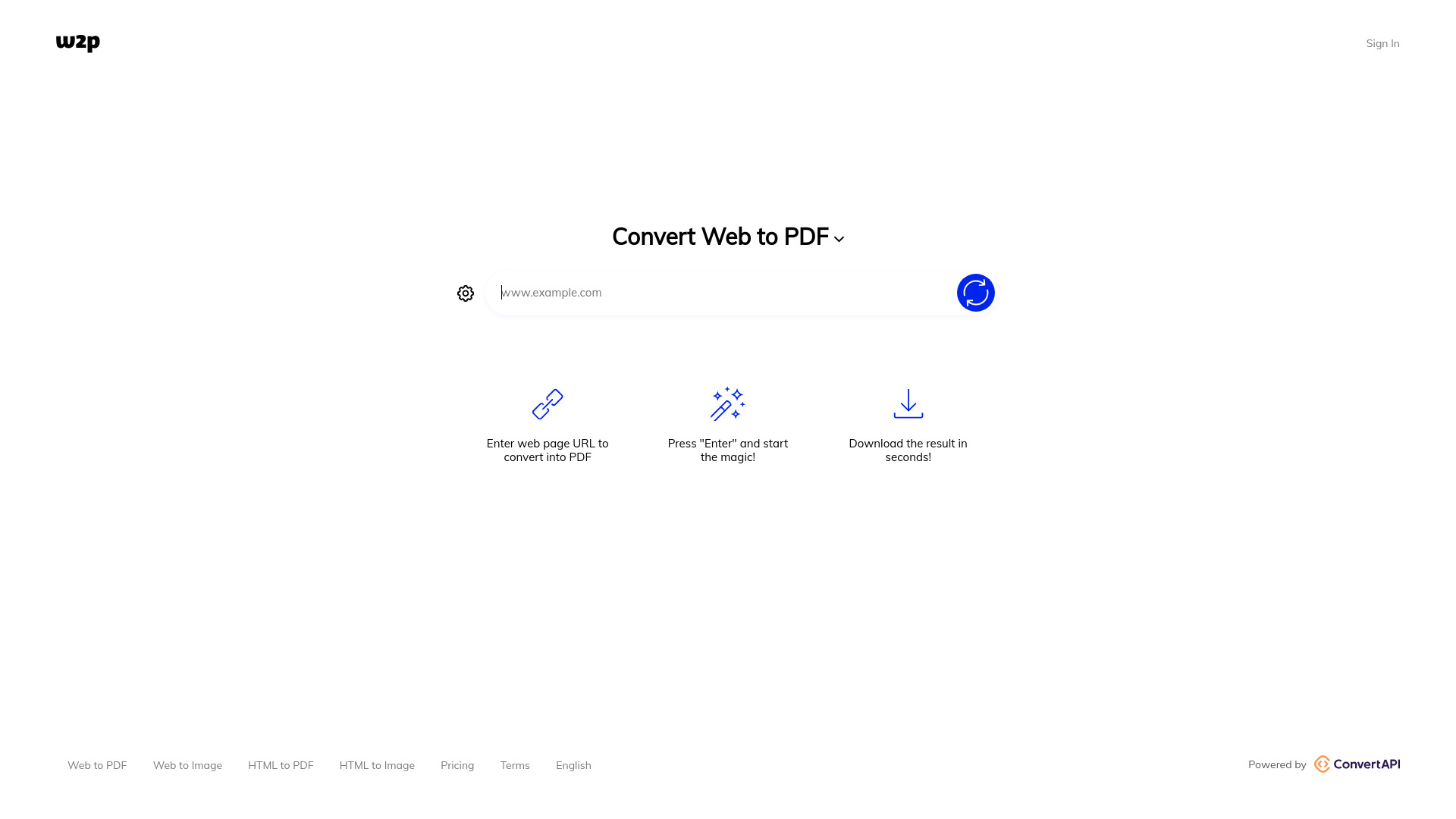 Web2PDFConvert