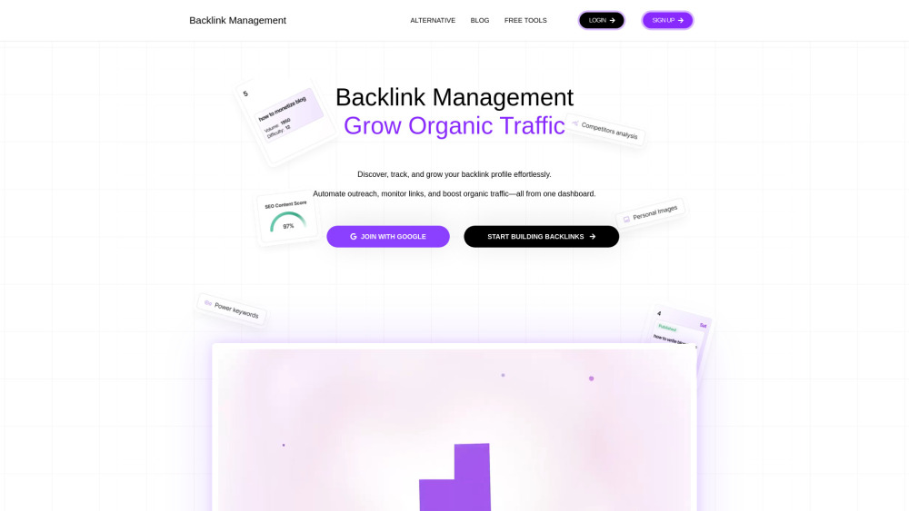 Backlink Management Preview
