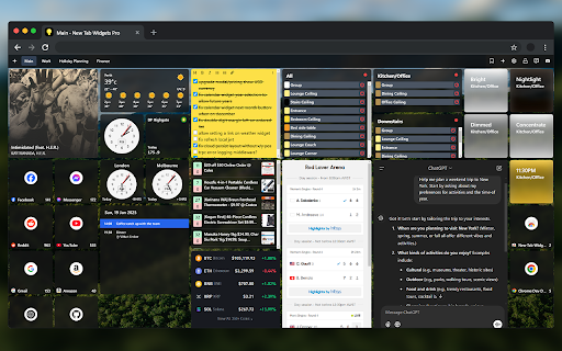 New Tab Widgets