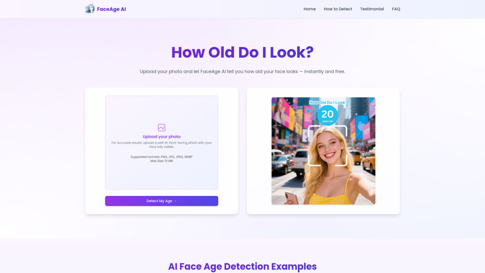 FaceAge AI Preview