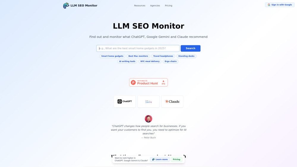 LLM SEO Monitor Preview