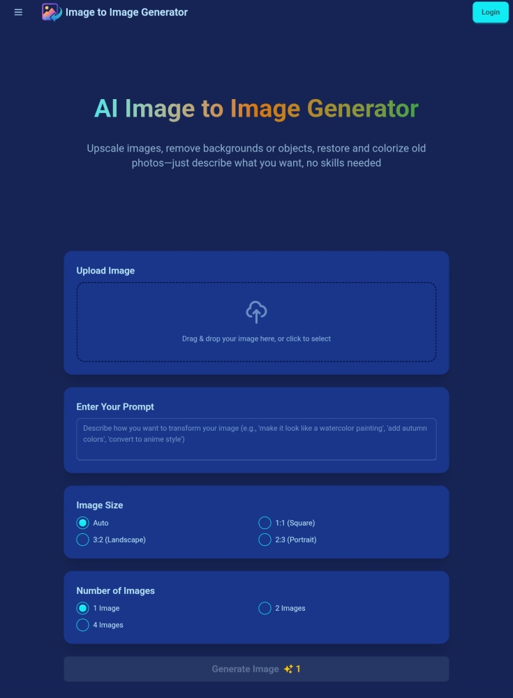 AI Image to Image Generator