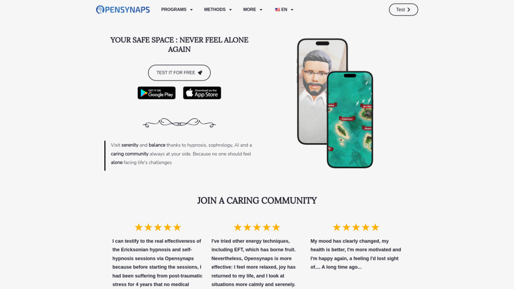 OpenSynaps AI - Your safe place, never feel alone anymore Preview