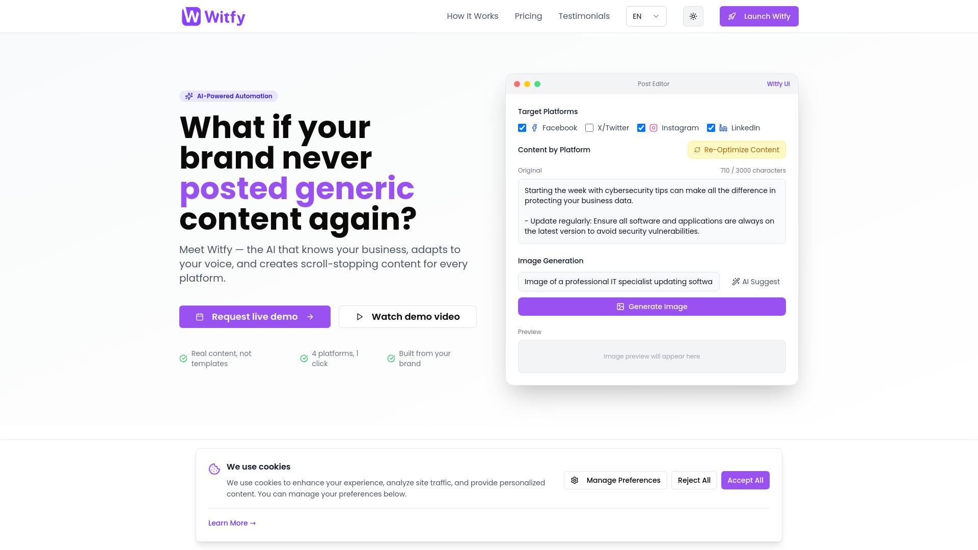 Witfy screenshot