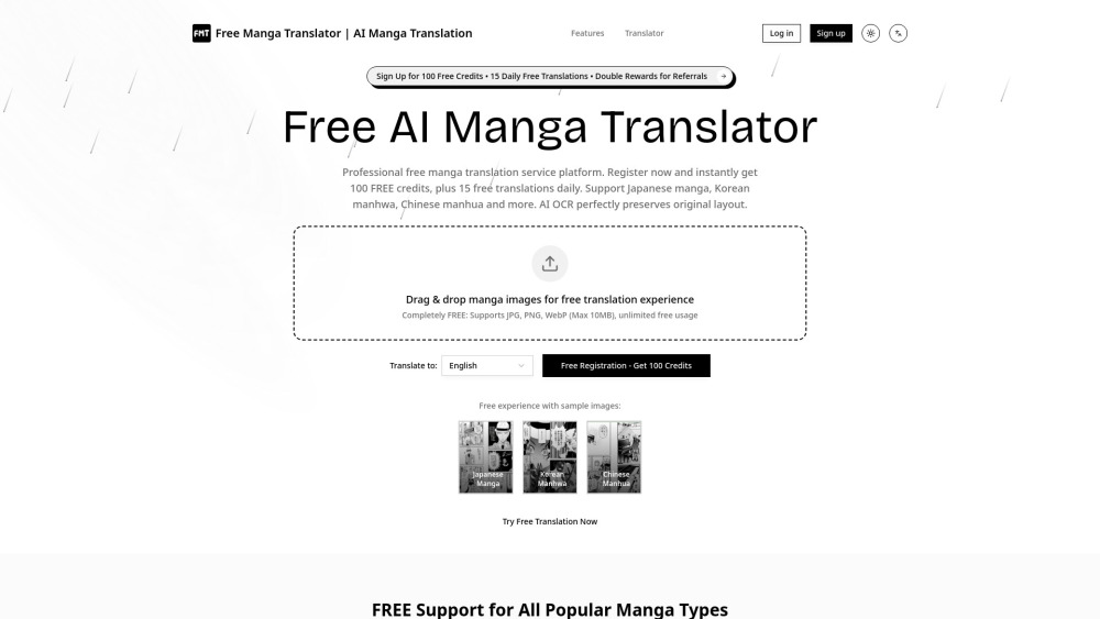 Free AI Manga Translator Preview