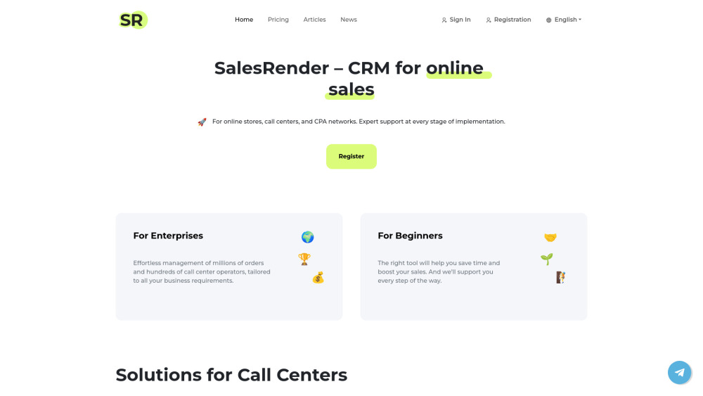 SalesRender CRM Preview