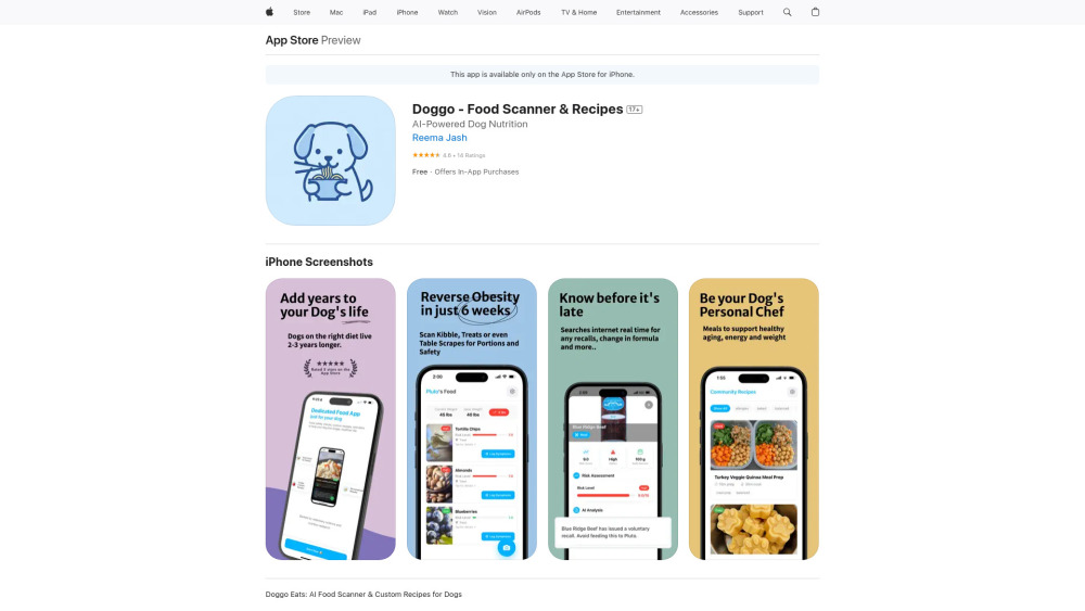 Doggo Eats 리뷰: AI 푸드 스캐너로 우리 강아지의 건강 수명을 늘리는 방법