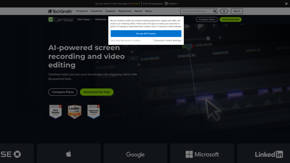 Camtasia - AI가 완성하는 전문가급 튜토리얼, 영상 편집의 새로운 기준