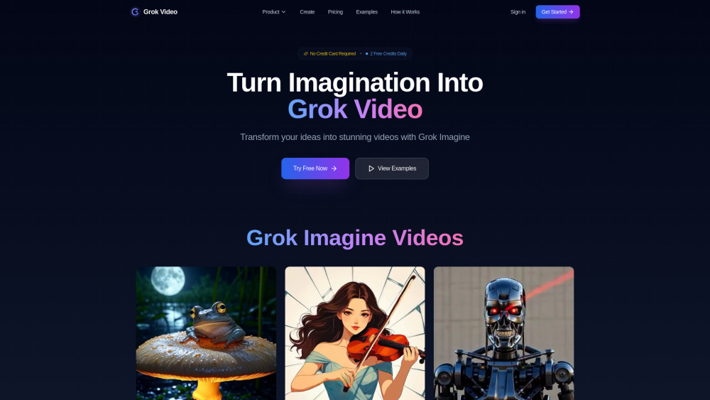 Grok Video AI - 당신의 상상력, 텍스트와 이미지로 전문가급 영상을 만드는 마법