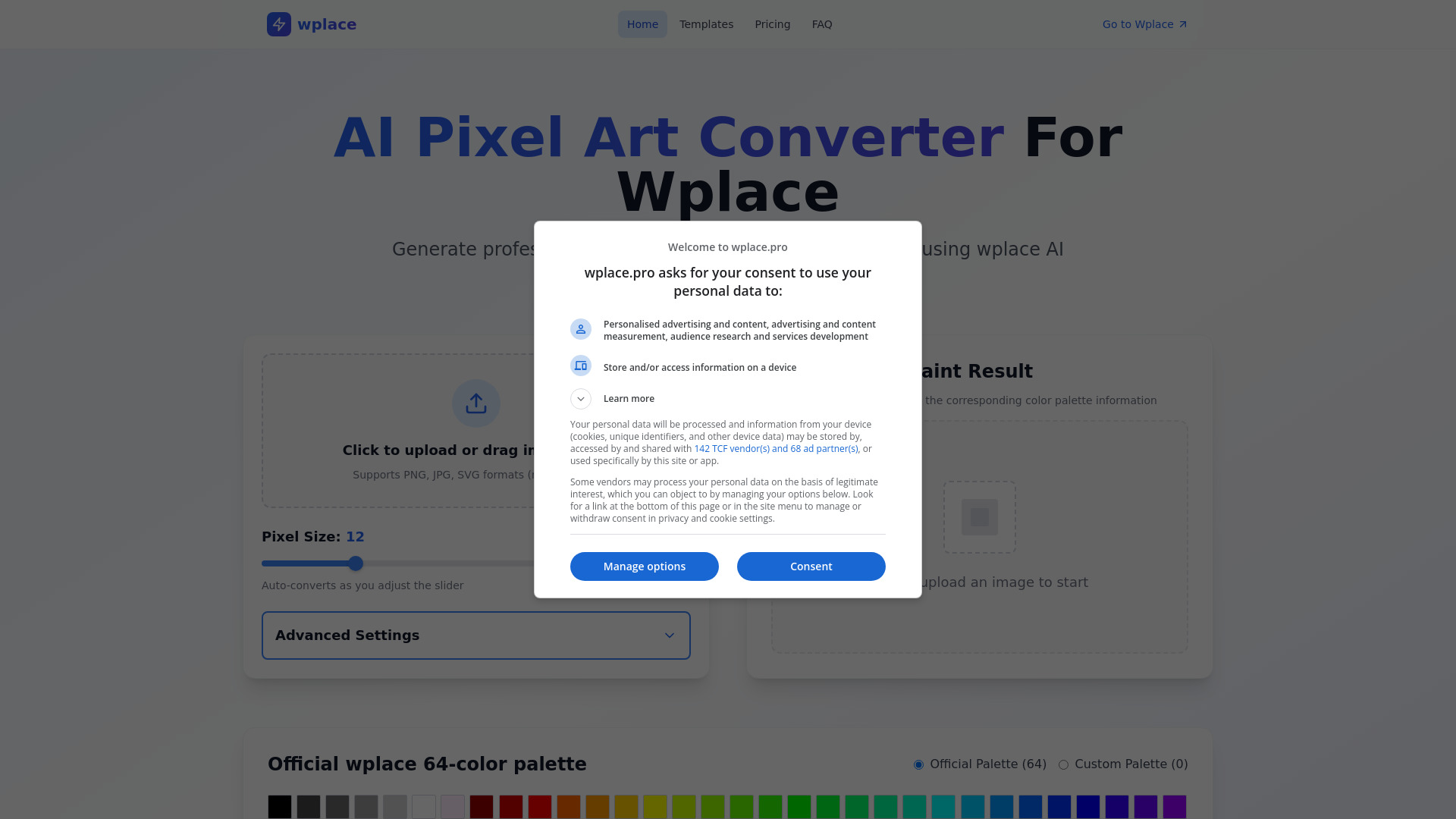 AI Pixel Art Converter For Wplace