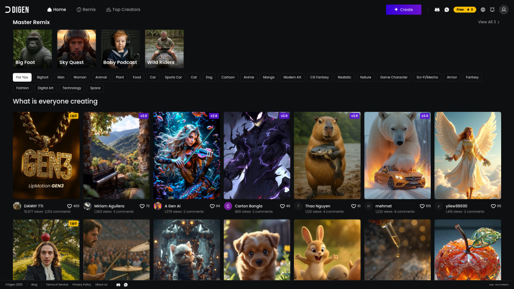 Digen AI 리뷰: 사진 한 장으로 생명을 불어넣는 마법, 무료 립싱크 영상 생성기