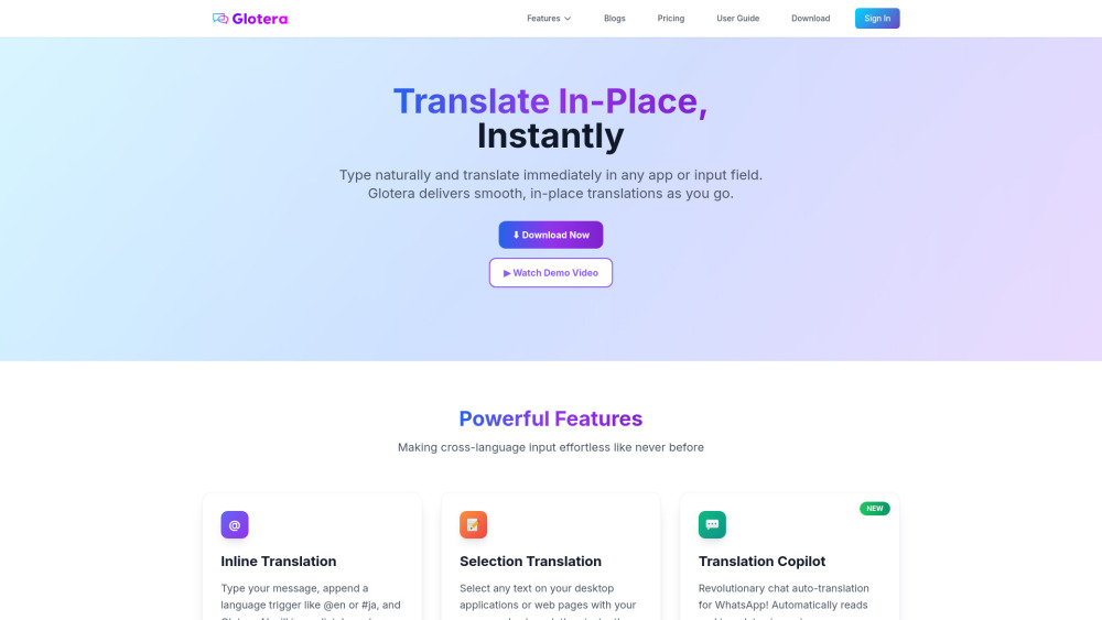 Glotera AI: 맥(macOS) 유저를 위한 혁신, 앱 전환 없는 인플레이스(In-Place) 번역의 시대