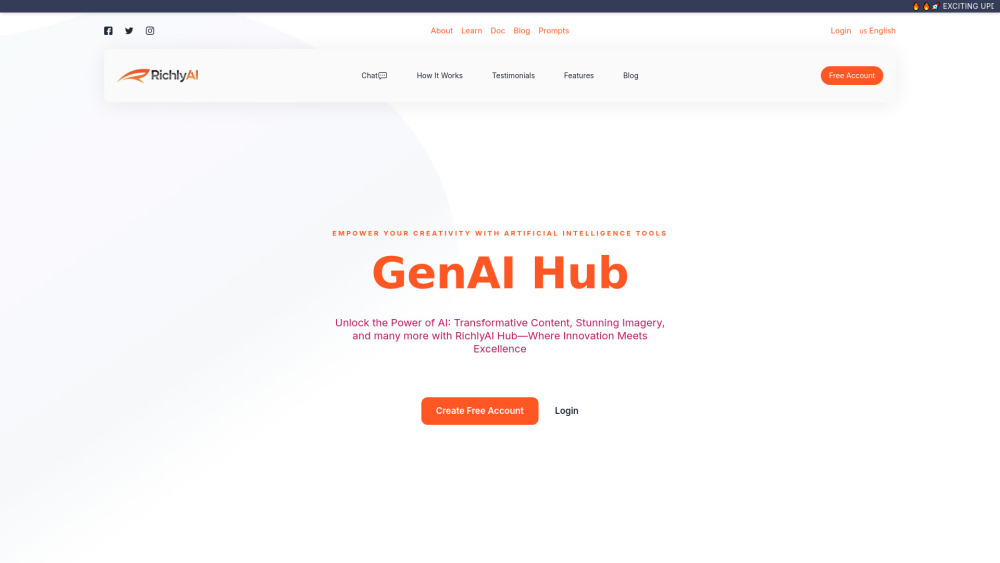 RichlyAI: 콘텐츠, 이미지, 음성, 소셜 미디어를 아우르는 궁극의 올인원 AI 플랫폼