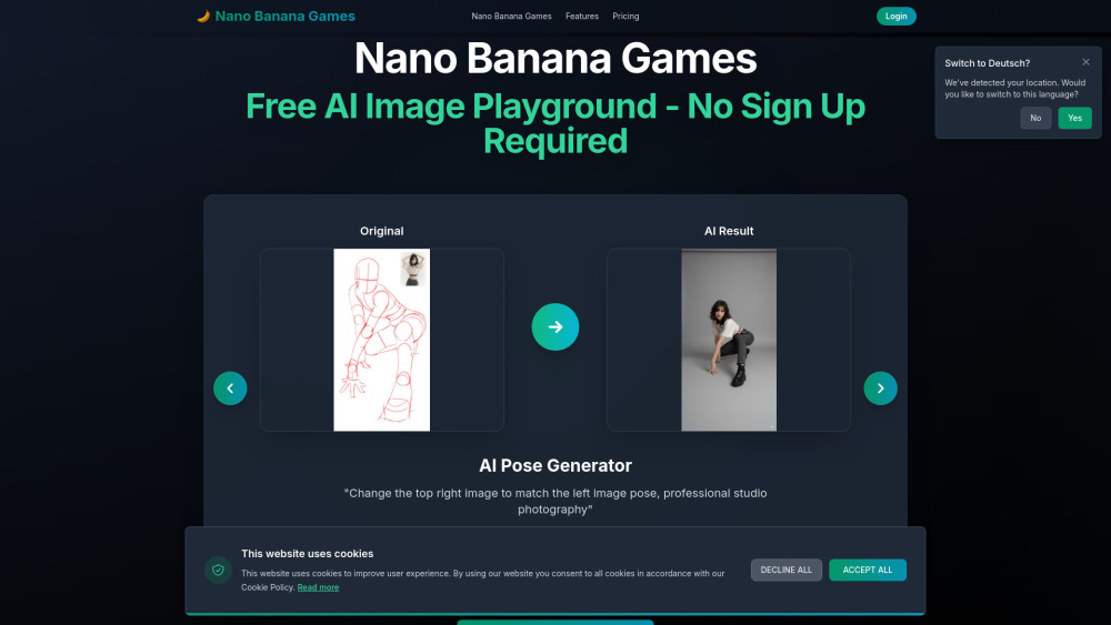 Nano Banana Games 리뷰: 당신의 상상력을 즉시 예술로 바꾸는 무료 AI 놀이터