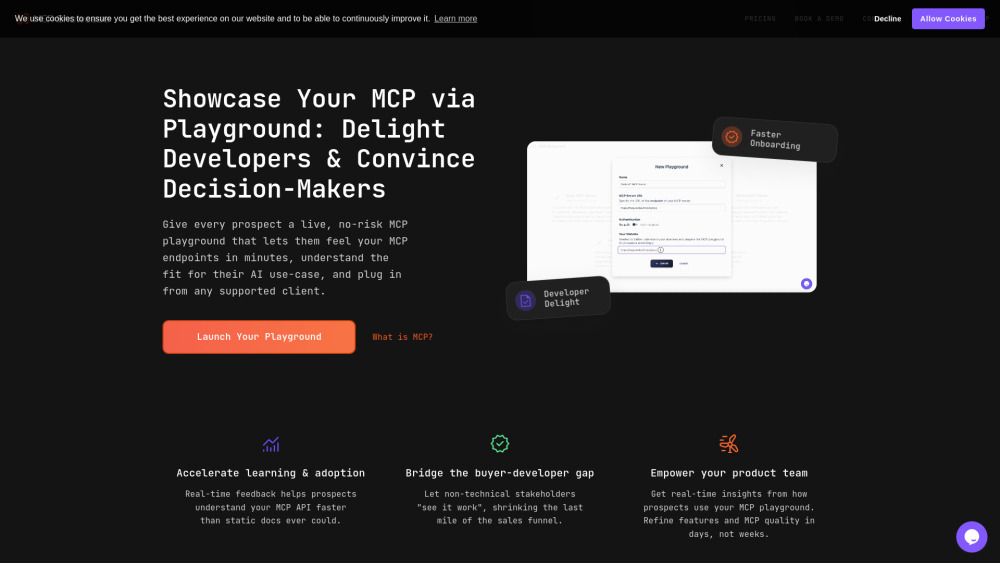 MCP Showcase - 개발자를 위한 혁신적인 API 플레이그라운드, 리스크 없이 탐색하고 통합하세요.