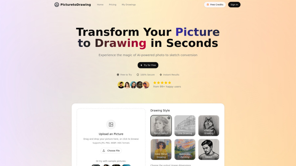 Picture to Drawing 리뷰: 평범한 사진을 특별한 예술 작품으로 바꾸는 AI 마법