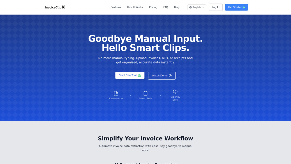 InvoiceClip - AI OCR 스캐너로 지루한 영수증 및 인보이스 정리는 이제 그만!