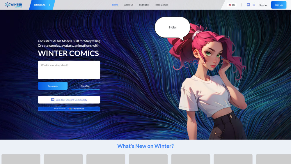 Winter Comics - AI로 일관된 캐릭터와 스토리를 창조하는 새로운 방법