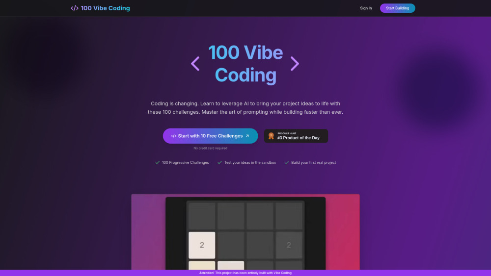100 Vibe Coding - 100개의 챌린지로 AI 프로젝트 개발을 정복하는 가장 빠른 길