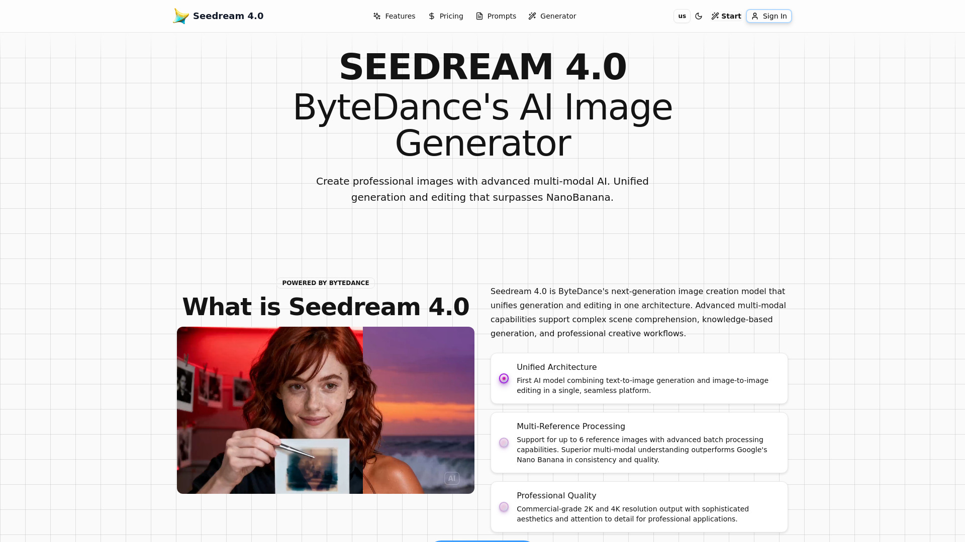 Seedream 4.0 screenshot