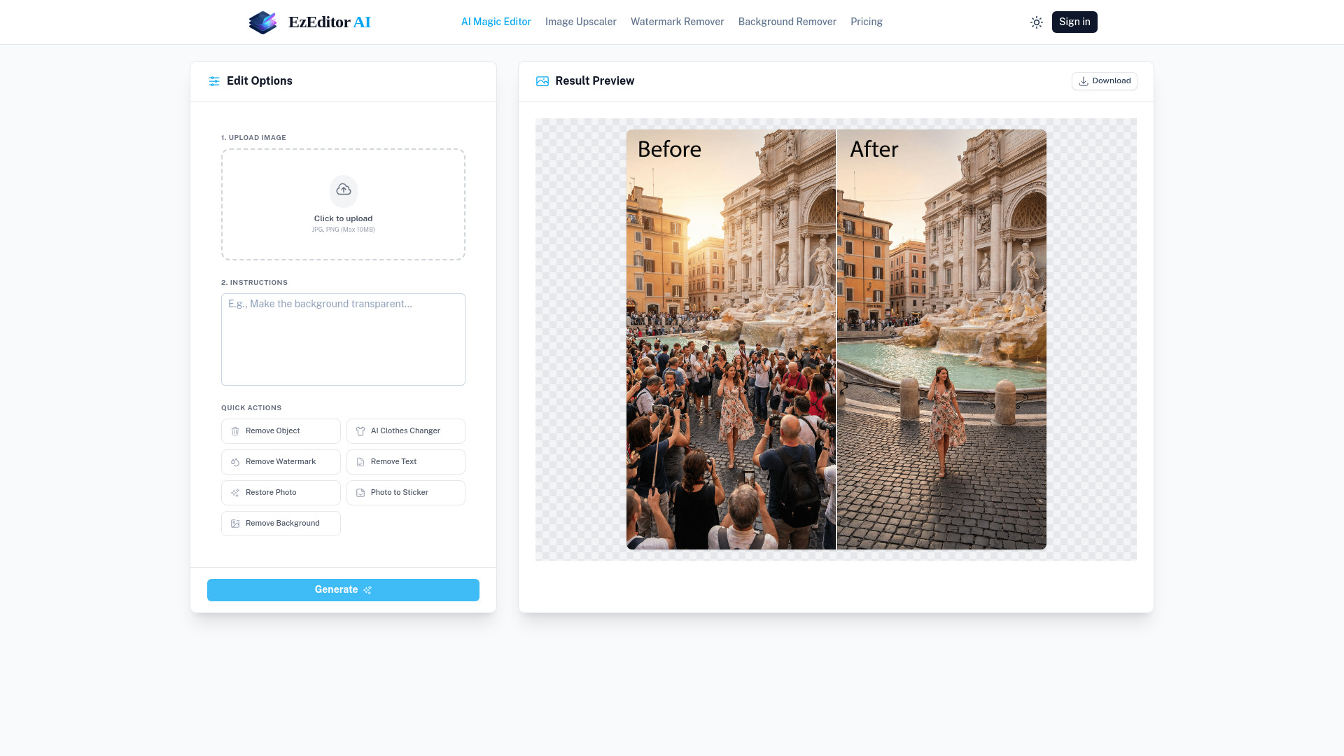 EzEditor AI – Free Photo Edit