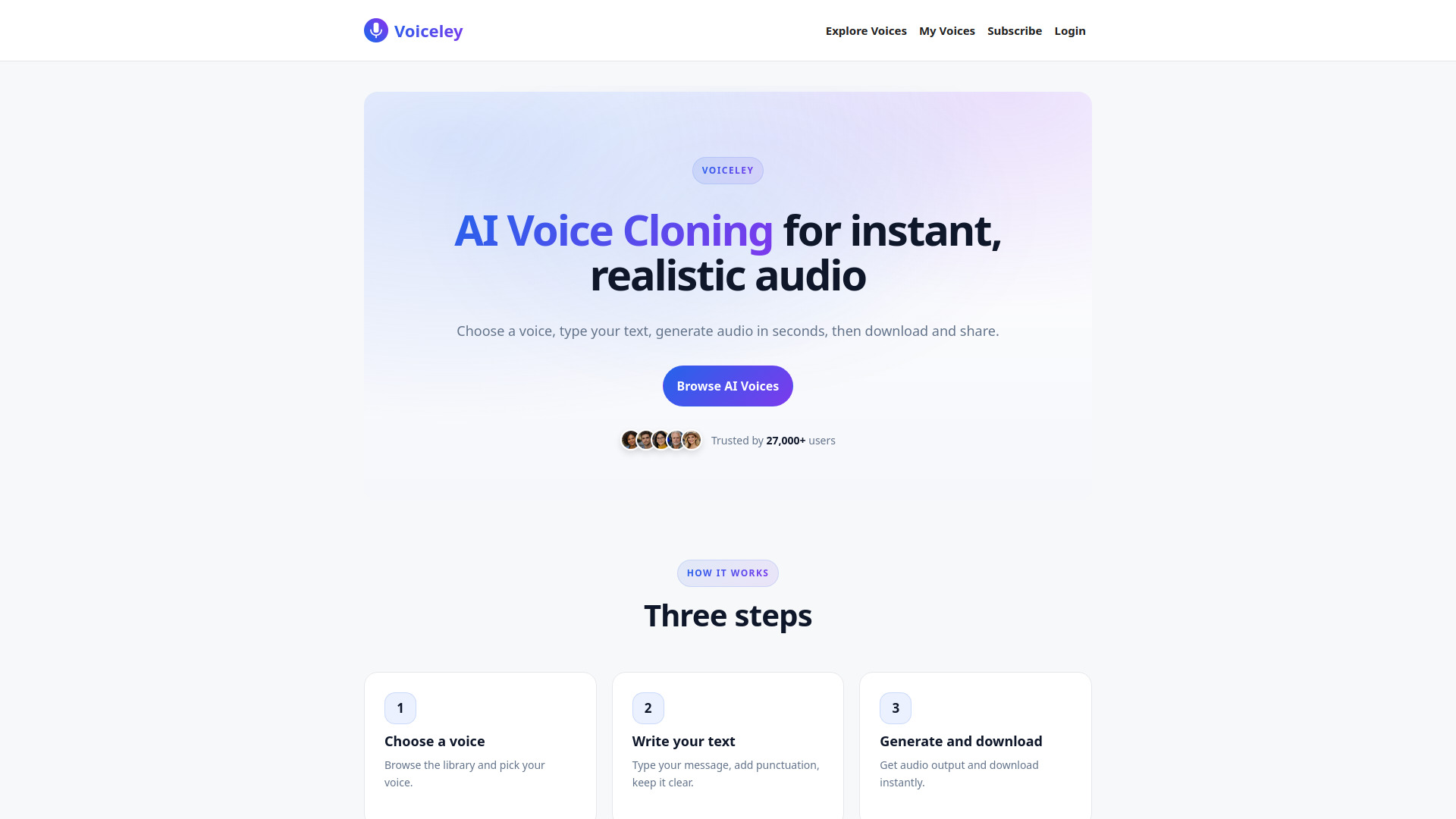 Voiceley screenshot