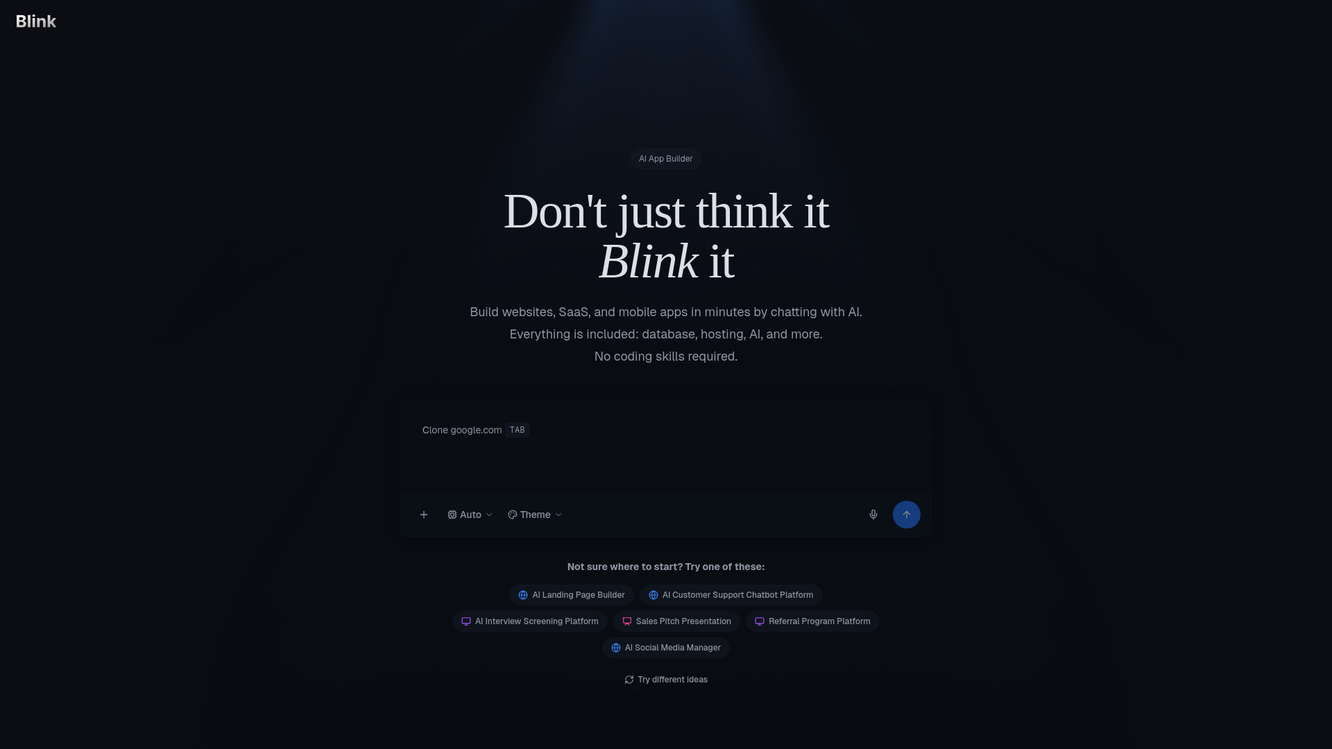 Blink AI App Builder