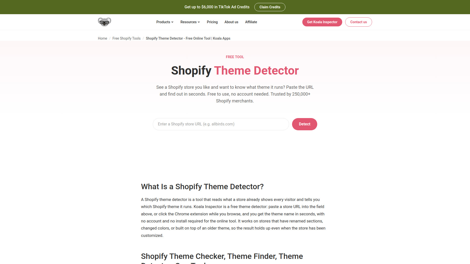 Shopify Theme Detector