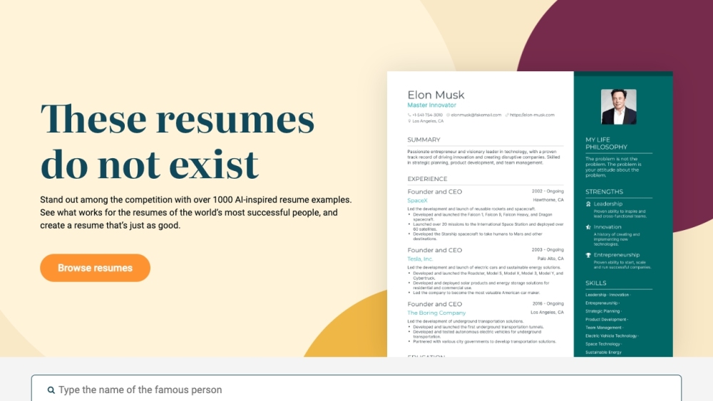 This Resume Does Not Exist 製品情報, レビュー, 価格について と せんたく 2023 Toolify