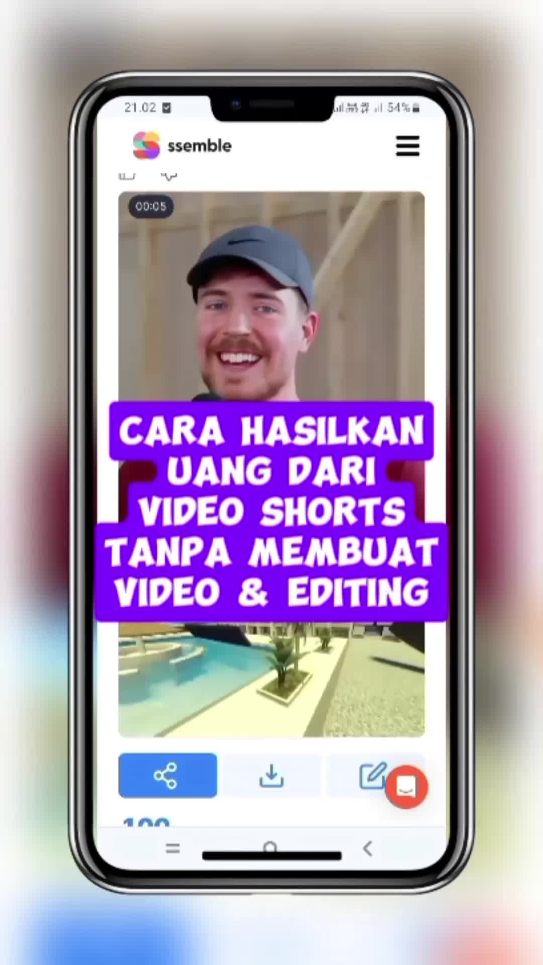 Cara membuat video shorts tanpa perlu ribet membuat video... @ssemble.com #tutorial #cara #membuatvideo #shortsvideo #aitools #ai #aigeneratedart #trendingvideo #foryoupage #4u #fyp