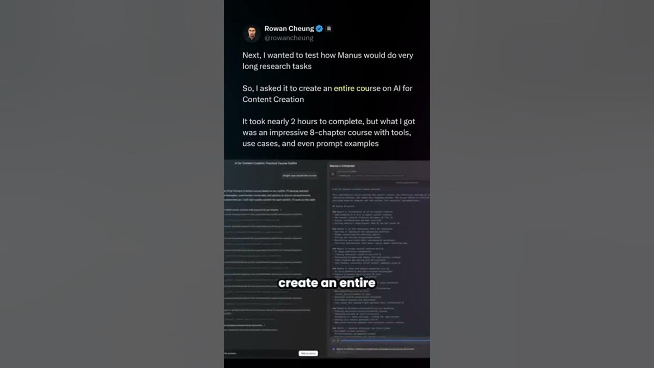 This new AI Agent is the CLOSEST THING TO AGI. Visit agentwallah.com to learn more. #aiagents #manus