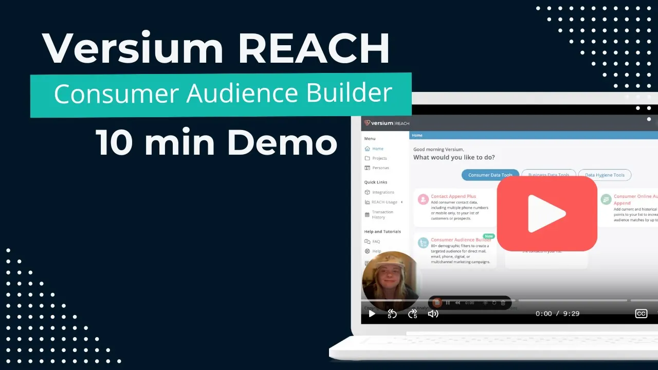 Overview of Versium REACH Consumer Audience Builder Tool