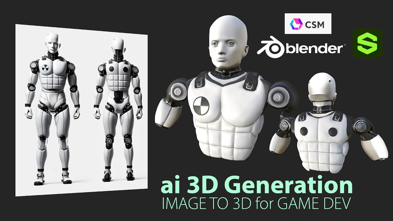 Exploring workflows with AI 3D generators. Creating Robot using Image-to-3D, Blender & Substance
