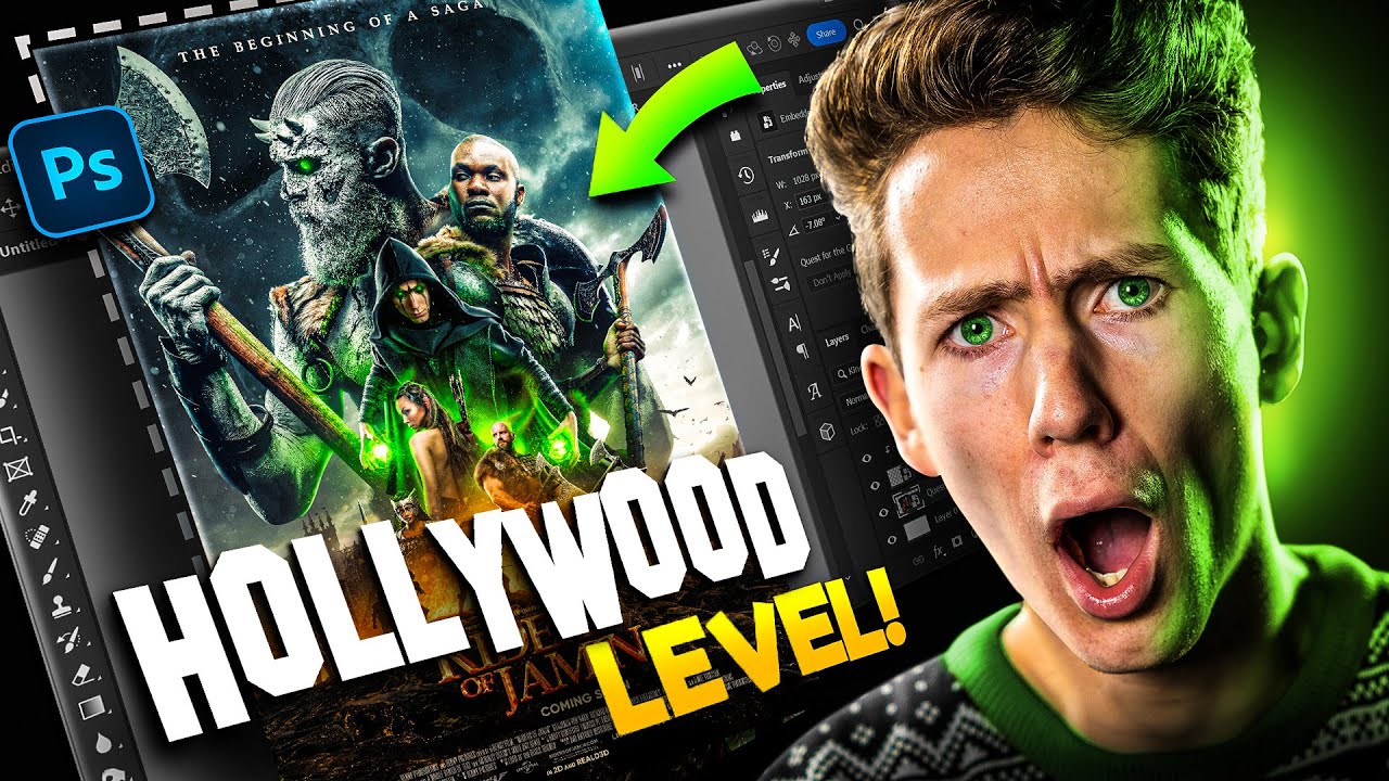 Making a HOLLYWOOD LEVEL Fantasy Movie Poster Design!