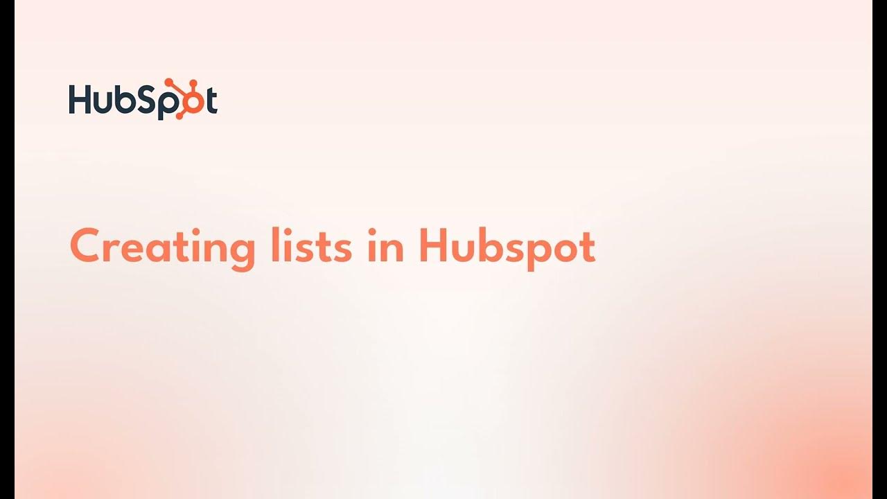 Creating Lists in Hubspot | Clueso AI