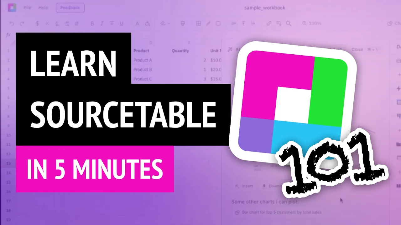 Sourcetable 101 - Learn how to use Sourcetable