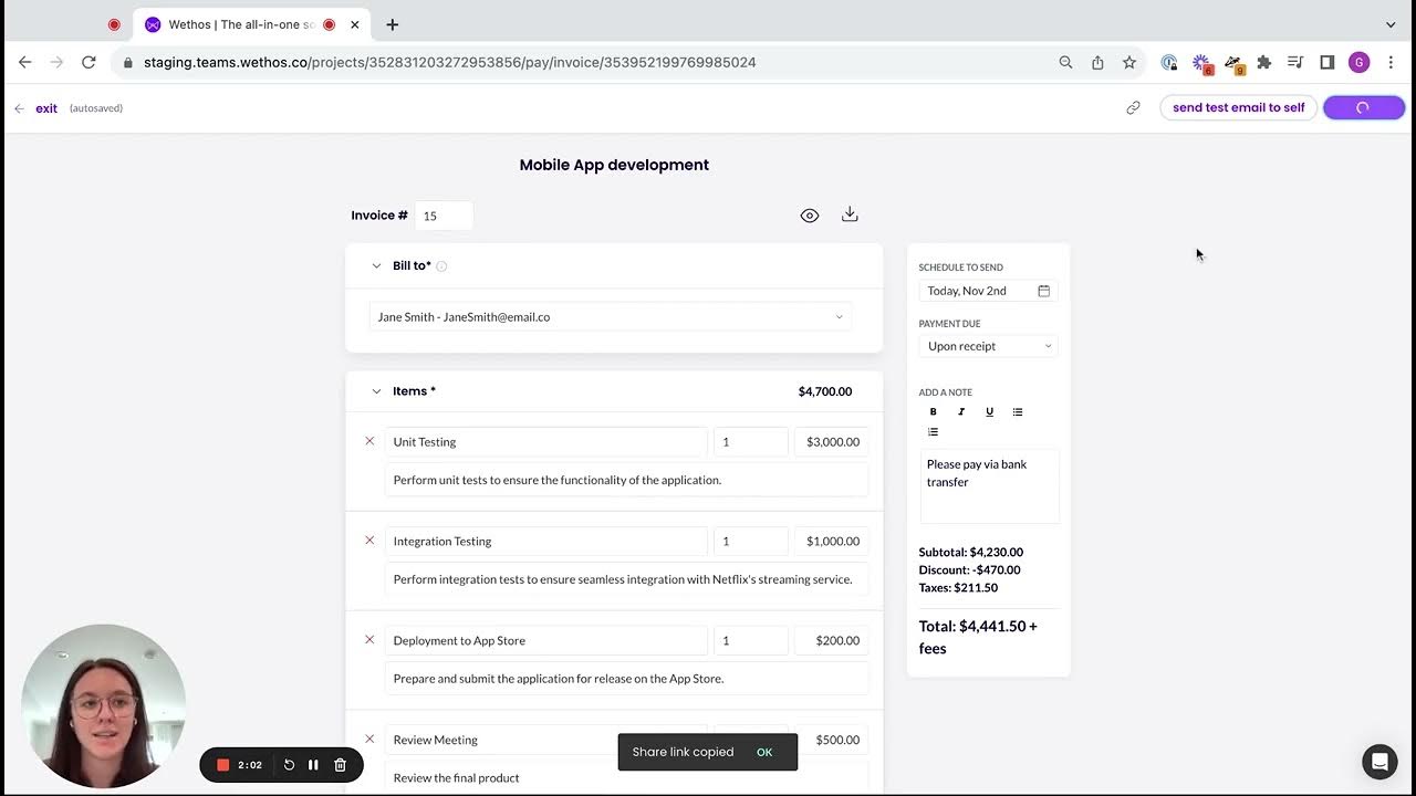 How to Create, Send & Get Invoices Paid on Wethos