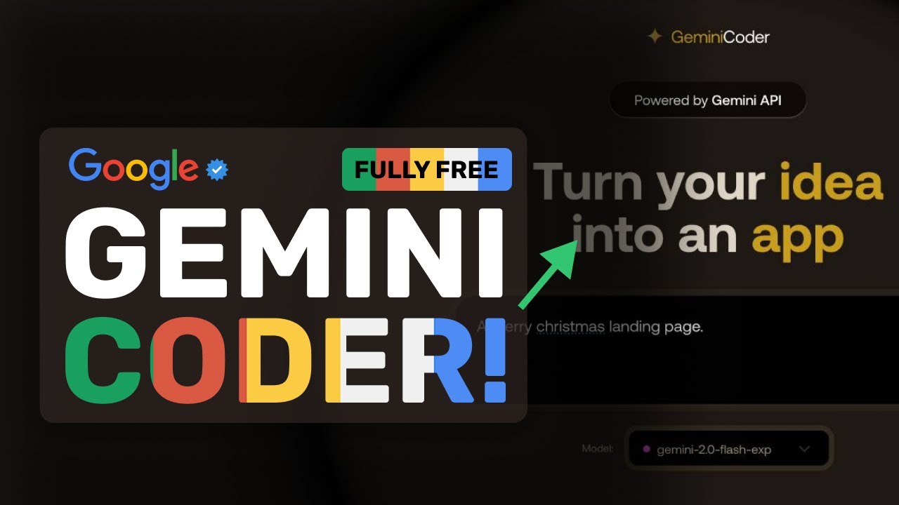 Google GeminiCoder : This FULLY FREE Coder can Generate Apps in SECONDS!