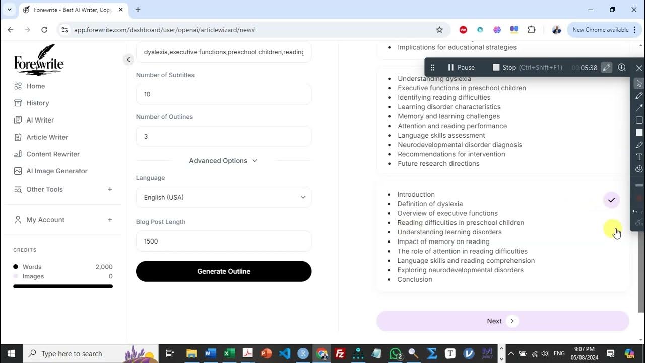منصة الذكاء الاصطناعي الشاملة الداعمة للغة العربية لاعادة الصياغة والكتابة والترجمة: Forewrite