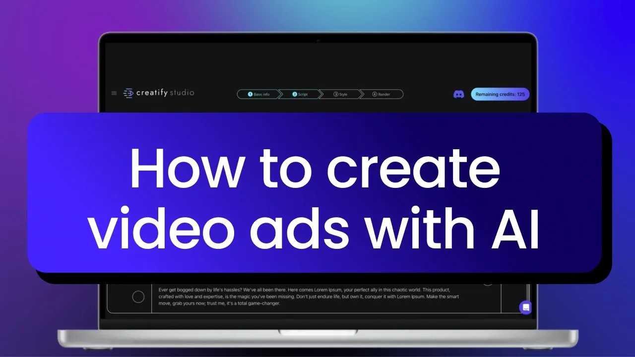 Creatify AI - How to create a video ad with the help of AI in just a few clicks