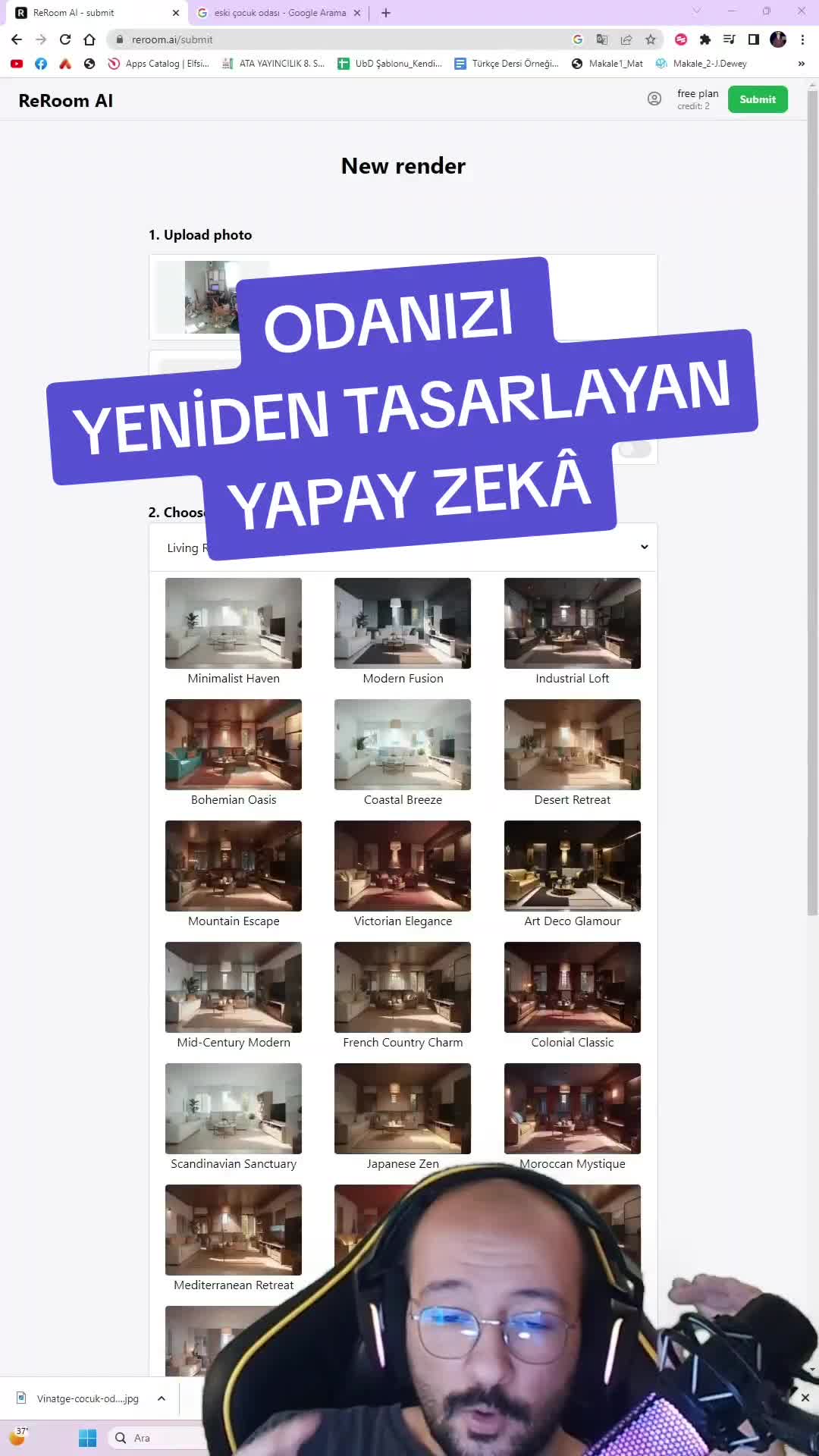 Odanızı yeniden tasarlayan yapay zekâ reroom.ai #oda #tasarım #teknoloji #sanat #evtasarımı #yapayzeka #üretim #kesfetteyiz #kesfeteduselim