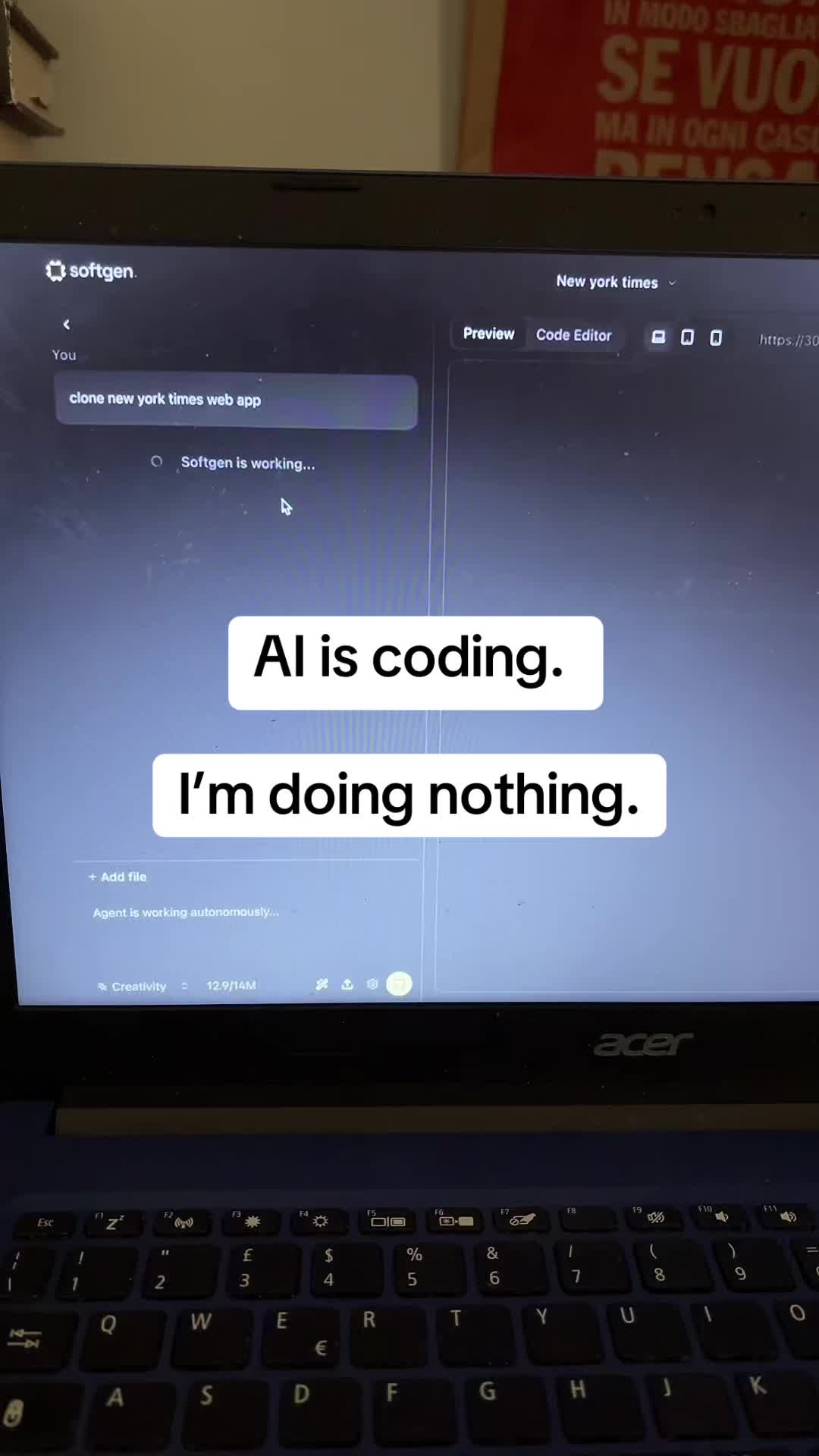 Softgen.ai is coding #AI #softgen #productivity #artificialintelligence