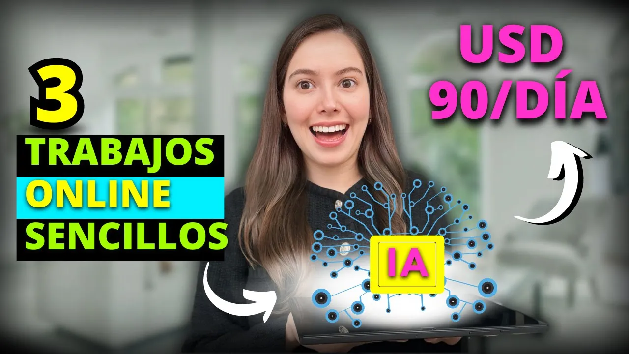 $90/dĂa 👉3 Trabajos online con IA 👉 Gana dinero en internet desde casa SIN EXPERIENCIA