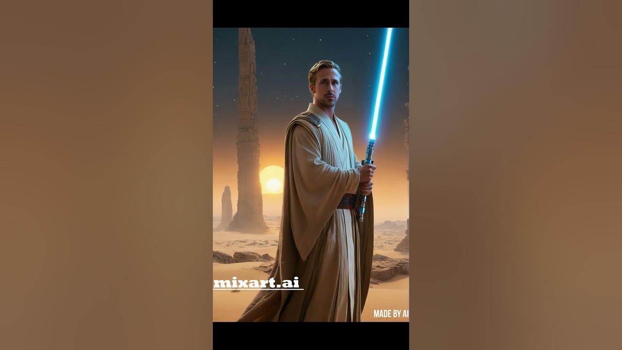 Ryan Gosling as a Jedi warrior #shorts #shortsvideo #aiart #art #ai ##ryangosling #starwars #jedi
