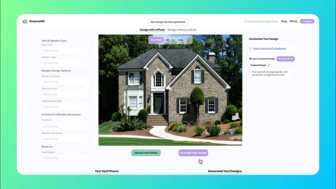 DreamzAR AI Landscape Design App - Landscaping Ideas and Inspiration.