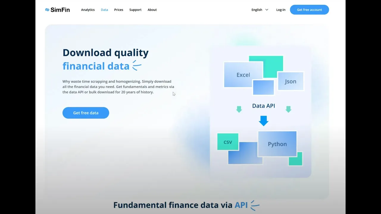 How to download quality fundamental data from SimFin