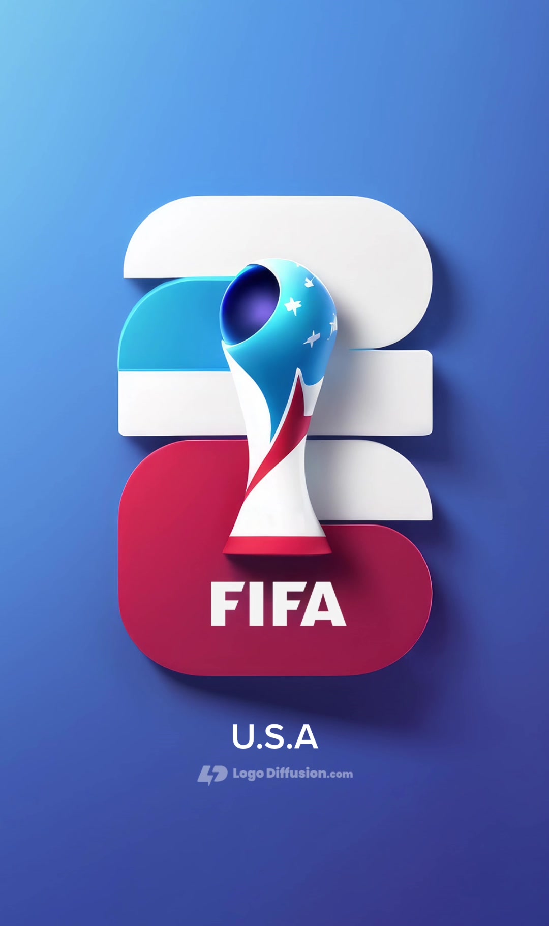 Using @Logodiffusion.com to redesign the world cup logo for the US, Canada, and Mexico #worldcup2026 #worldcuplogo #soccertiktok #fifaworldcup #aidesign #aiart #logodiffusion
